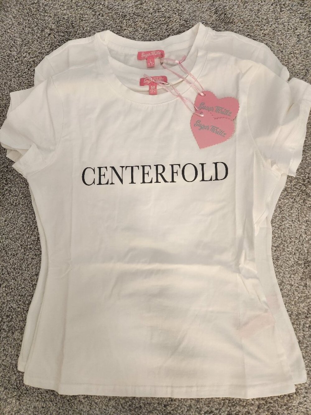 Centerfold Graphic Tee Classic Short Sleeve NWT Sugar Thrillz